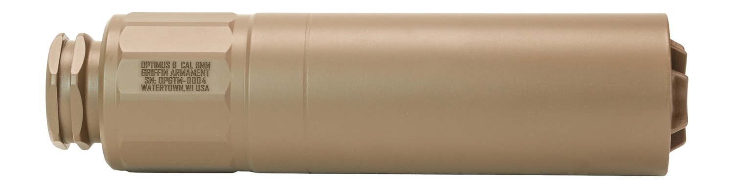 Griffin Armament GAOP6TMFDE-W Taper Mount Optimus 6 6mm Fits 6.59″ Long 17-4 Stainless Steel Cerakote FDE
