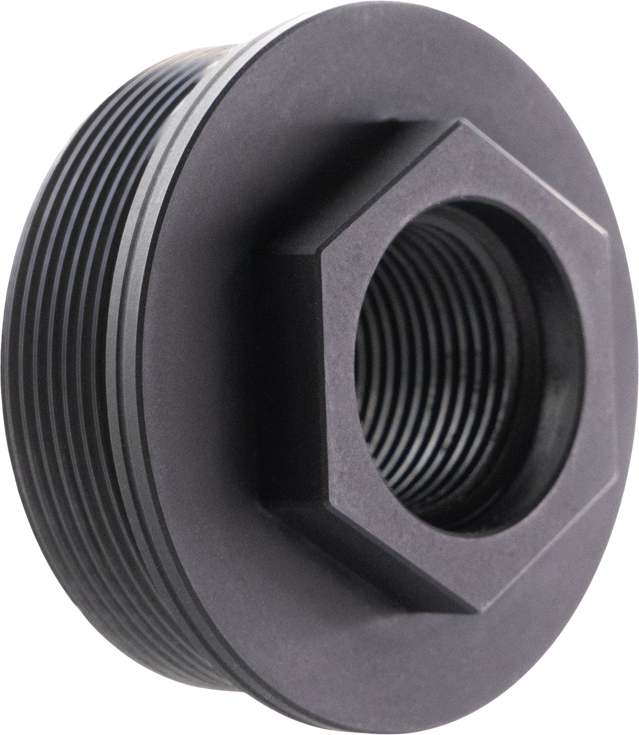 CMMG 11DB017 Zeroed HUB Mount Fits 1/2″x28 Stainless Steel Black