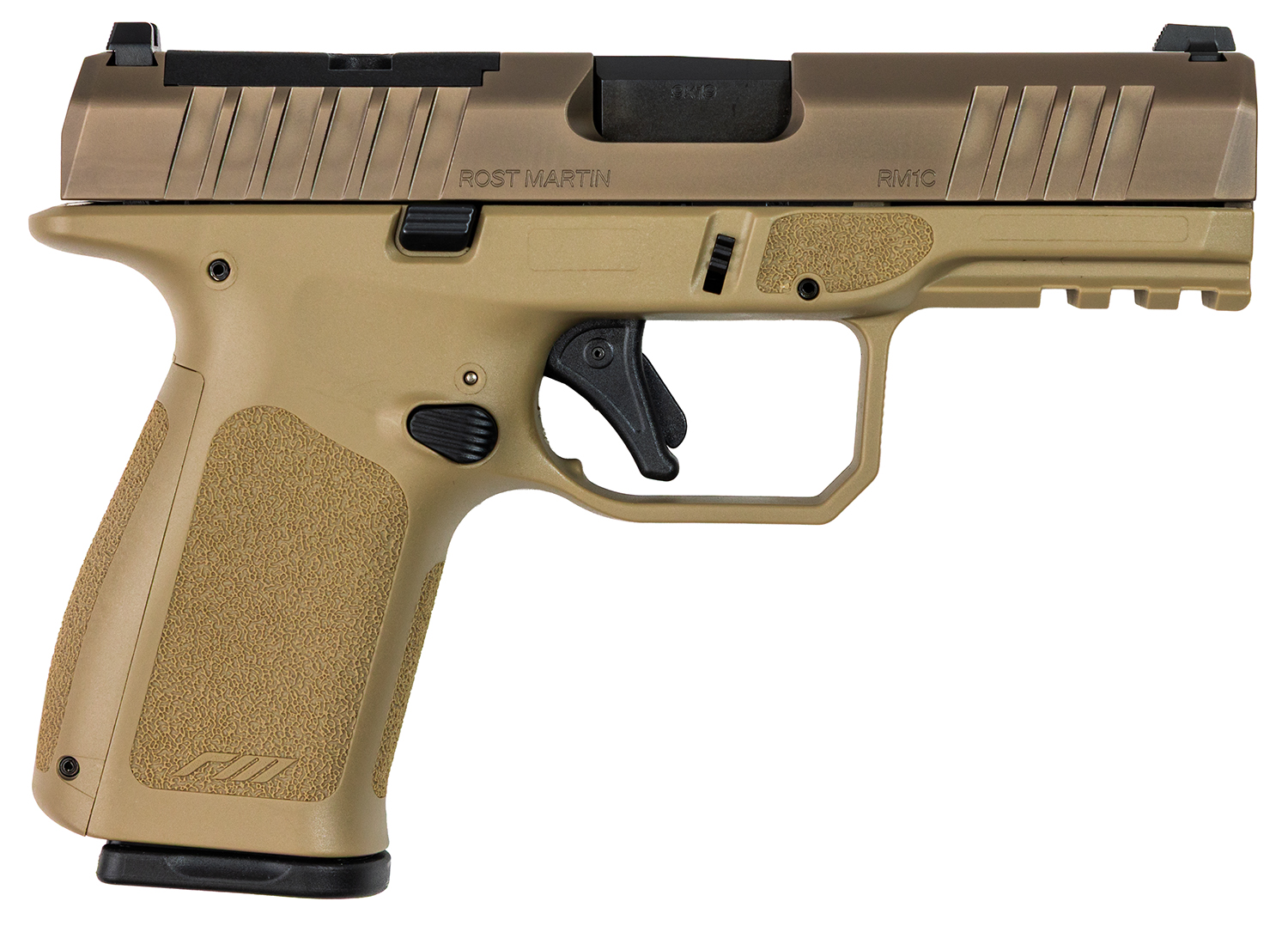 Rost Martin RM1CMOVOSP10 RM1C  9mm Luger 10+1 4″ Black Optic Ready/Serrated Slide Black