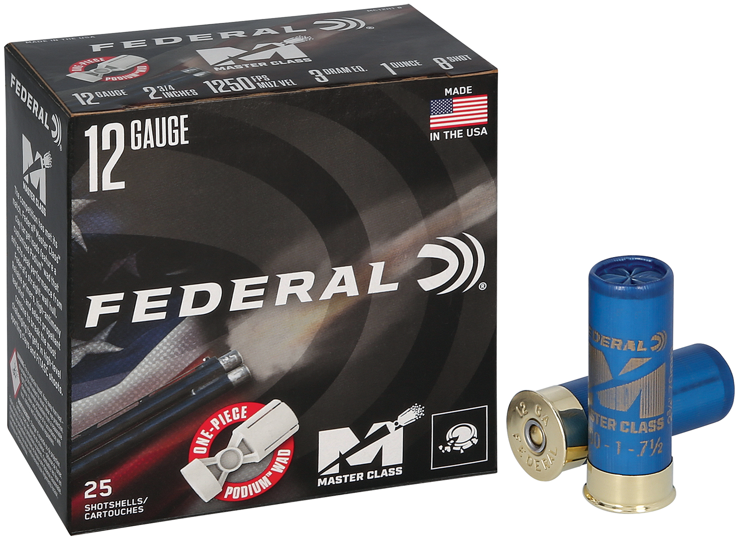 Federal MC12H18 Master Class  12Gauge 2.75″ 1oz 8Shot 25 Per Box/10 Case