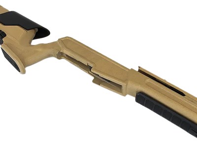 Archangel AAMINIDT Precision Stock  Desert Tan Synthetic Fixed with Adjustable Cheek Riser for Ruger Mini-14, Mini Thirty