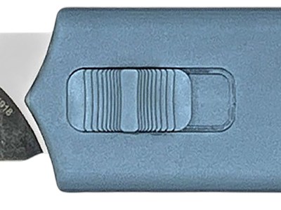 Templar Knife SMCAGB221 Sentinel Money Clip 1.88″ OTF Tanto Plain Black Oxide Stonewashed Powder Coated D2 Steel Blade, 3.41″ Blue Anodized Aluminum Handle