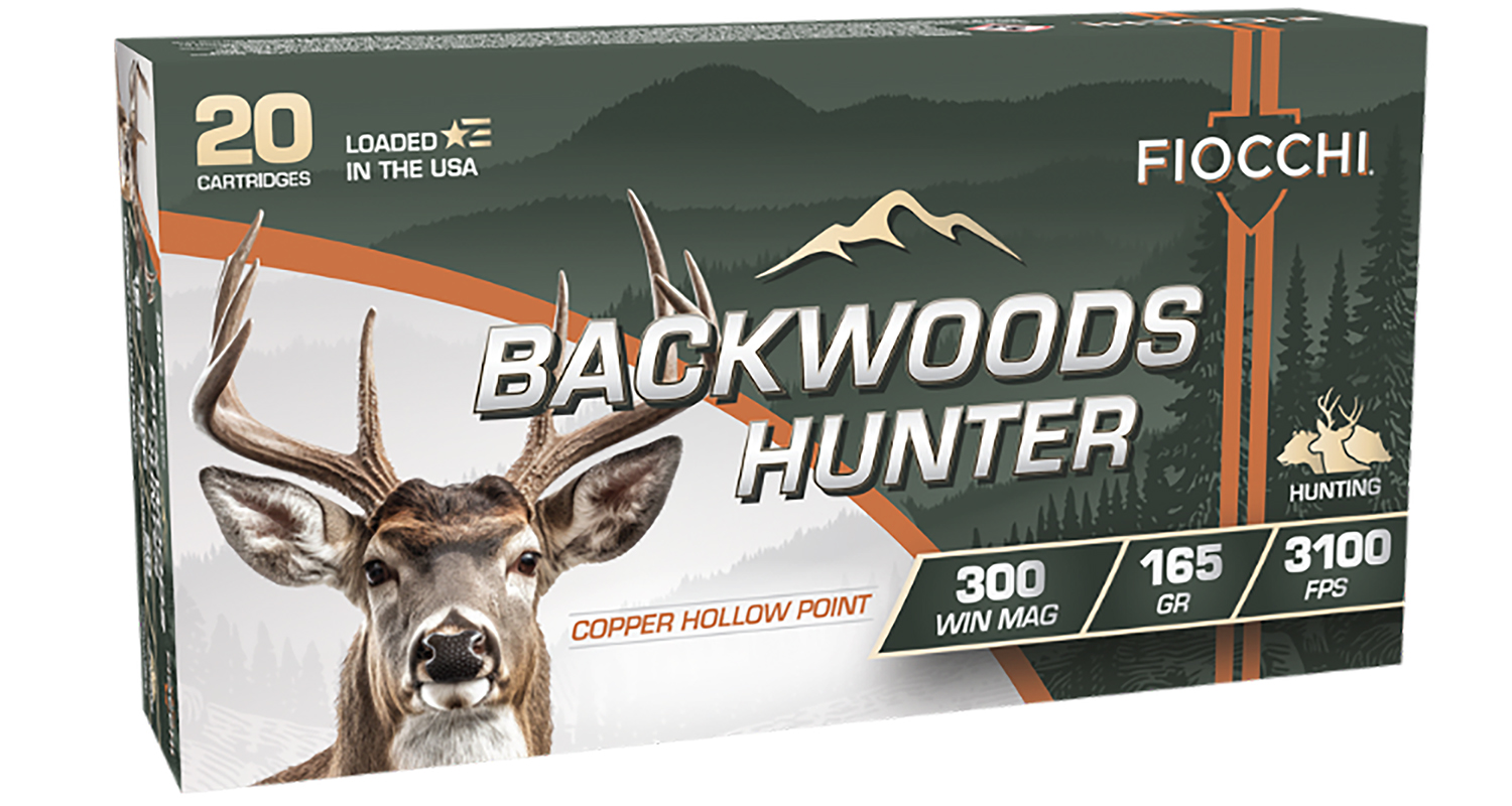 Fiocchi 300WMBHC Backwoods Hunter  300WinMag 165gr Copper Hollow Point 20 Per Box/10 Case