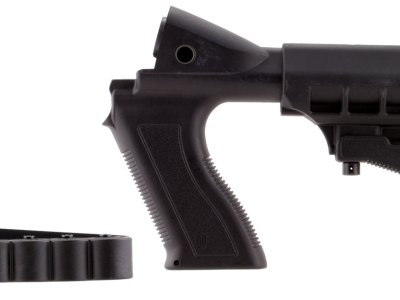 Archangel AA50088 Tactical Pistol Grip Stock  Black Synthetic 6 Position with Shell Holder for 12 Gauge Mossberg 500, 590; Maverick 88