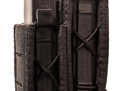 High Speed Gear 41PS02BK Taco Double Duty Staggered Black Nylon Laminate, Pistol