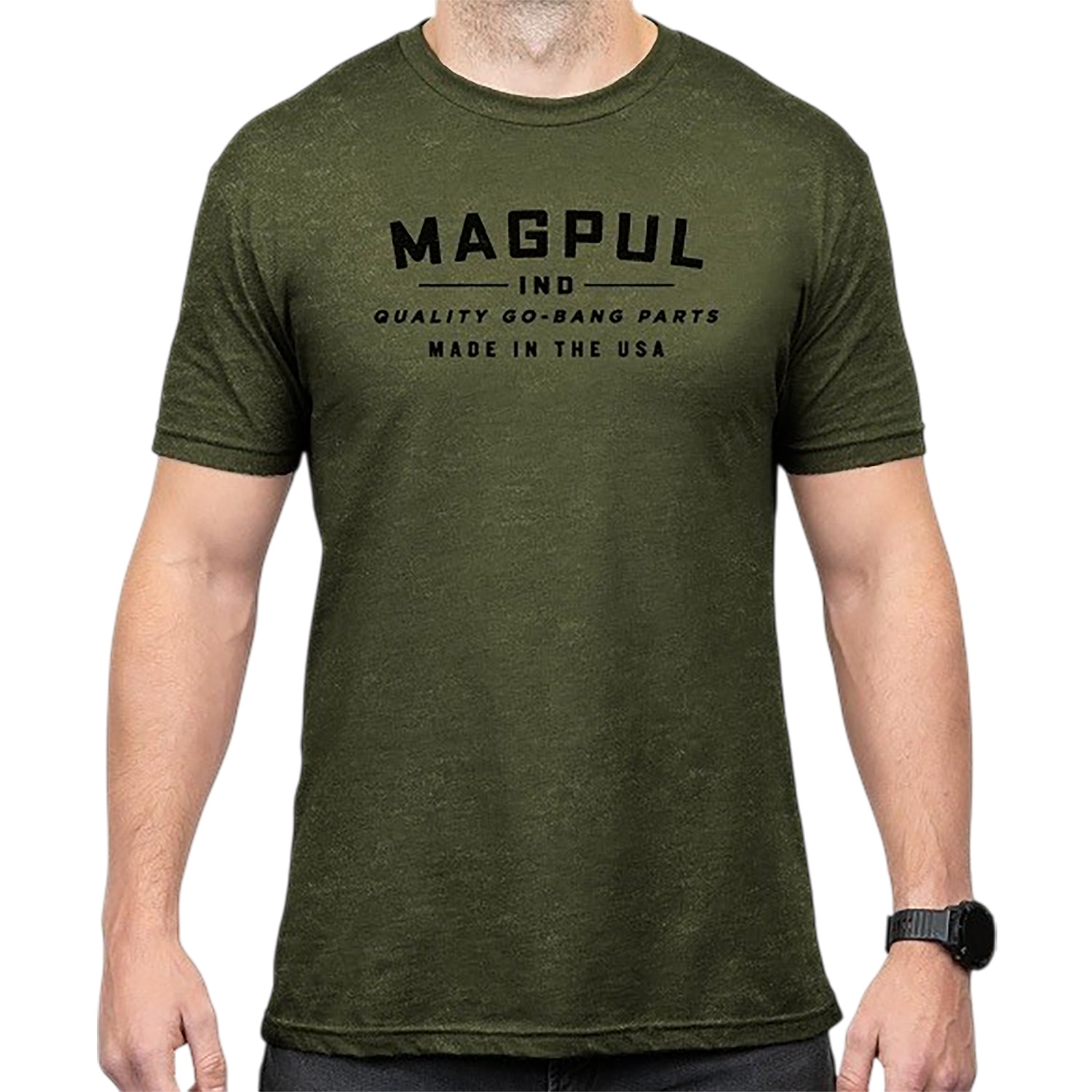Magpul MAG1112-317  Go Bang Parts Olive Drab Heather Cotton/Polyester Short Sleeve XL