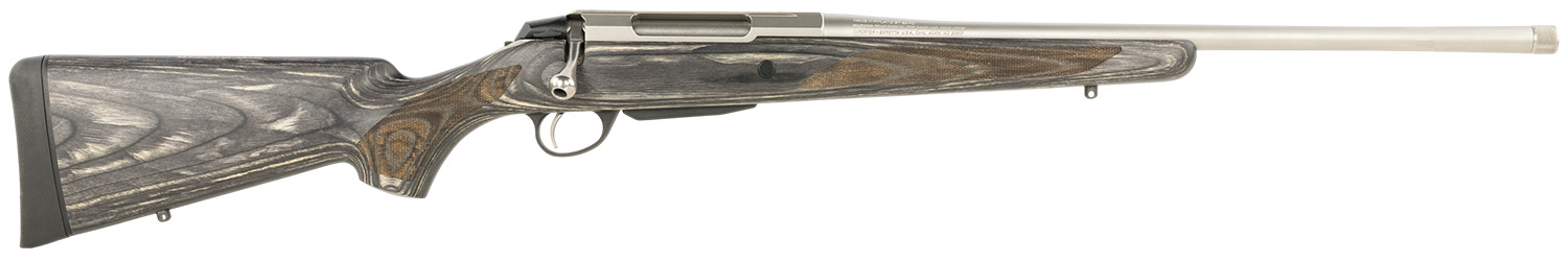 Tikka JRTXG31822MT T3x Laminated Full Size 270 Win 3+1 22.40″ Stainless Threaded Barrel, Stainless Steel Drilled & Tapped Receiver, Oil Gray Fixed Laminate Stock, Right Hand
