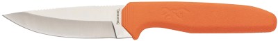 Browning 3220554 Sharp Ridge Skinner 3.50″ Fixed Drop Point Plain 8Cr13MoV SS Blade, Orange Anti-Skid Rubber Handle