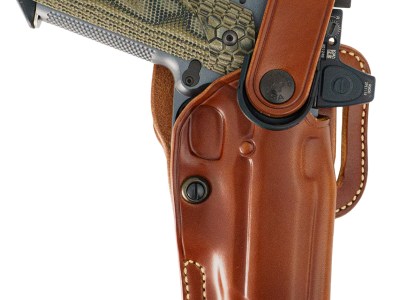 Galco APO224R APO Strongside/Crossdraw OWB Tan Steerhide Fits Glock 17 Gen1-5 Belt Holster Mount Right Hand