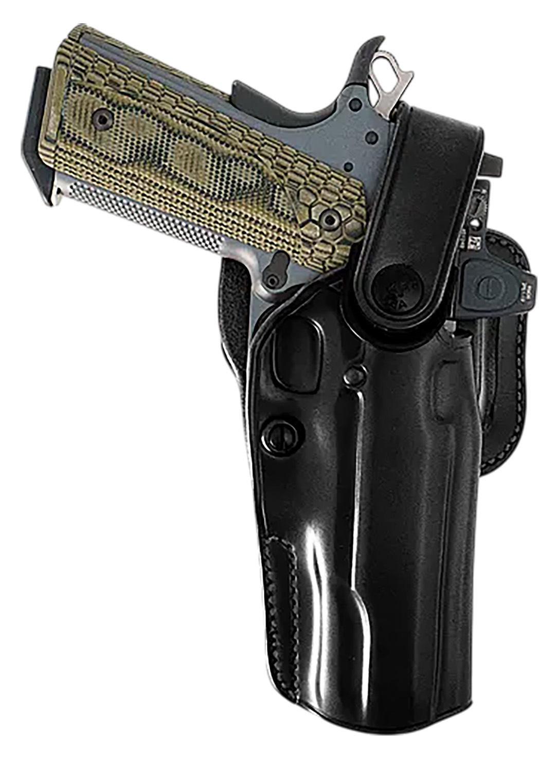 Galco APO226RB APO Strongside/Crossdraw OWB Black Steerhide Fits Glock 19 Gen 1-5 Belt Holster Mount Right Hand