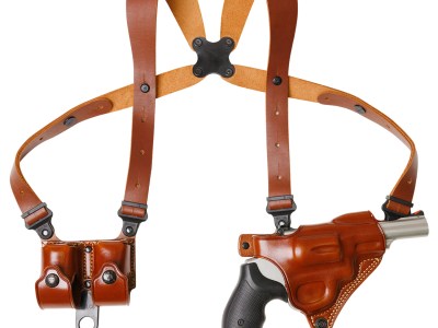 Galco MCII104 Miami Classic II Shoulder System Shoulder Fits Chest Up To 56″/Colt King Cobra Tan Steerhide Right Hand