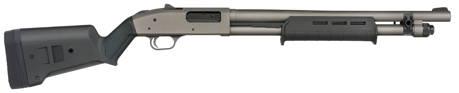 Mossberg 50795 590A1 Pro 6+1 18.50″ Tungsten Gray Cerakote Barrel & Steel Drilled & Tapped Receiver, Magpul SGA Synthetic Stock
