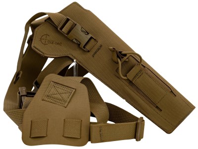 Cole-tac VW202 Varmint Wrangler Pistol Holder Chest Coyote Brown Left Hand