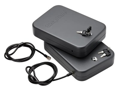 SnapSafe 75211 Lock Box Keyed Alike XL Key Entry Black Steel Fireproof- Yes 2 Pack