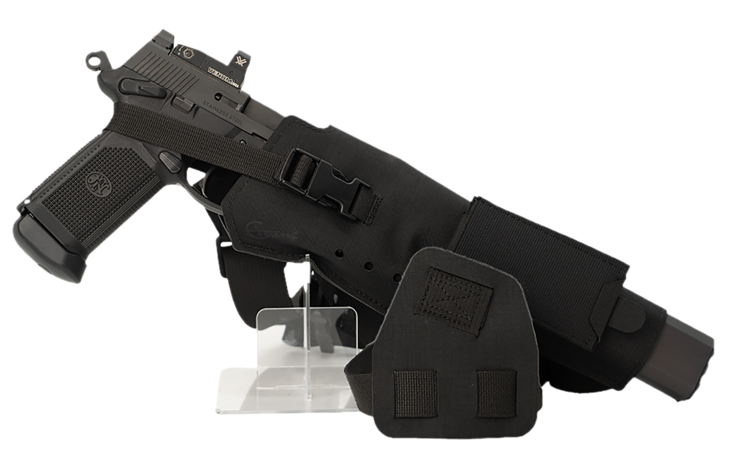 Cole-tac VWX101 Varmint Wrangler XL Pistol Holder Chest Black Right Hand