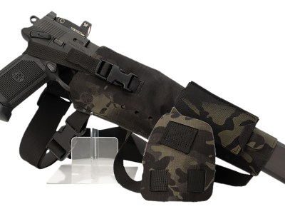 Cole-tac VWX110 Varmint Wrangler XL Pistol Holder Chest MultiCam Black Left Hand