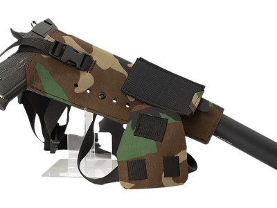 Cole-tac VWX111 Varmint Wrangler XL Pistol Holder Chest M81 Woodland Right Hand