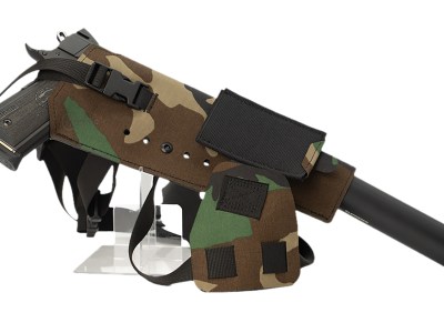 Cole-tac VWX112 Varmint Wrangler XL Pistol Holder Chest M81 Woodland Left Hand