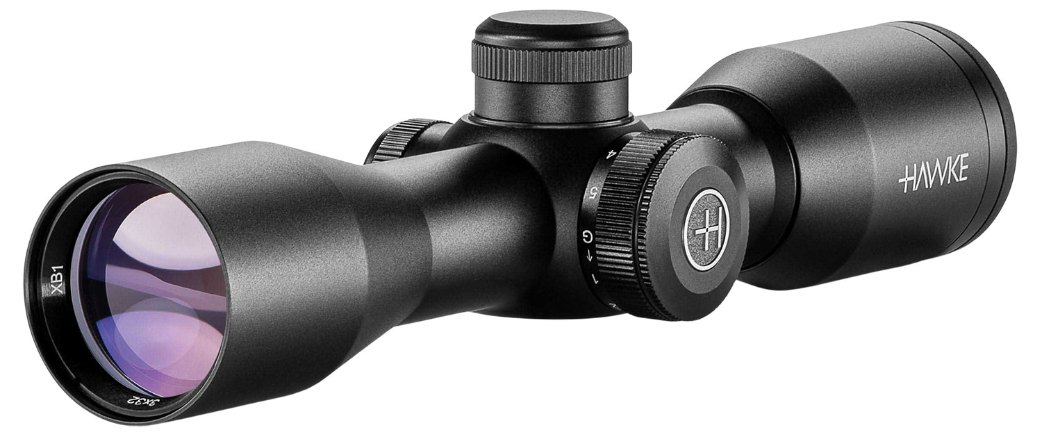 Hawke Sport Optics 12211 XB Riflescope Black 3x32mm 1″ Tube Illuminated Red/Green XB SR Reticle