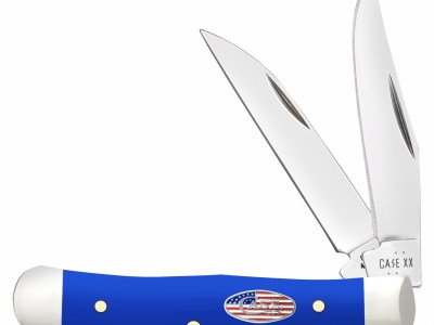Case 16401 Trapper  Tiny Folding Clip Point/Spey Plain Tru-Sharp SS Blade, Smooth Royal Blue Synthetic Handle