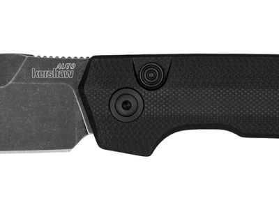 Kershaw 7038G10 Launch Iridium Automatic 3.45″ Folding Plain Black Oxide Blackwash CPM MagnaCut Steel Blade, Black Anodized Aluminum/G10 Handle