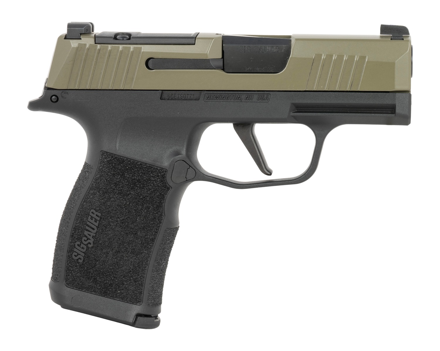 Sig Sauer 365X9GXR3P P365X  Micro-Compact 9mm Luger 12+1 3.10″ Black Moss Green Stainless Steel Optic Ready/Serrated Slide, Black Stainless Steel Frame w/Accessory Rail, Textured Grip, RMSc Footprint