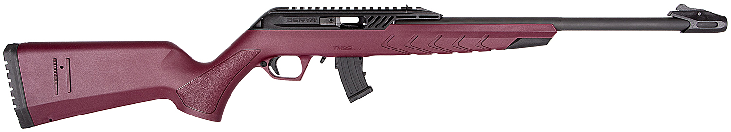 Derya Firearms TM22.STAN.BC.18 TM22 Standard Full Size 22 LR 10+1 18″ Black Target Barrel, Black Anodized Aluminum Receiver w/Picatinny Rail, Black Cherry Adjustable Polymer Stock