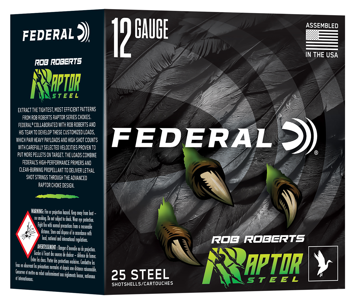 Federal RRS1384  Rob Roberts Raptor 12Gauge 3″ 1 3/8oz 4Shot 25 Per Box/10 Case