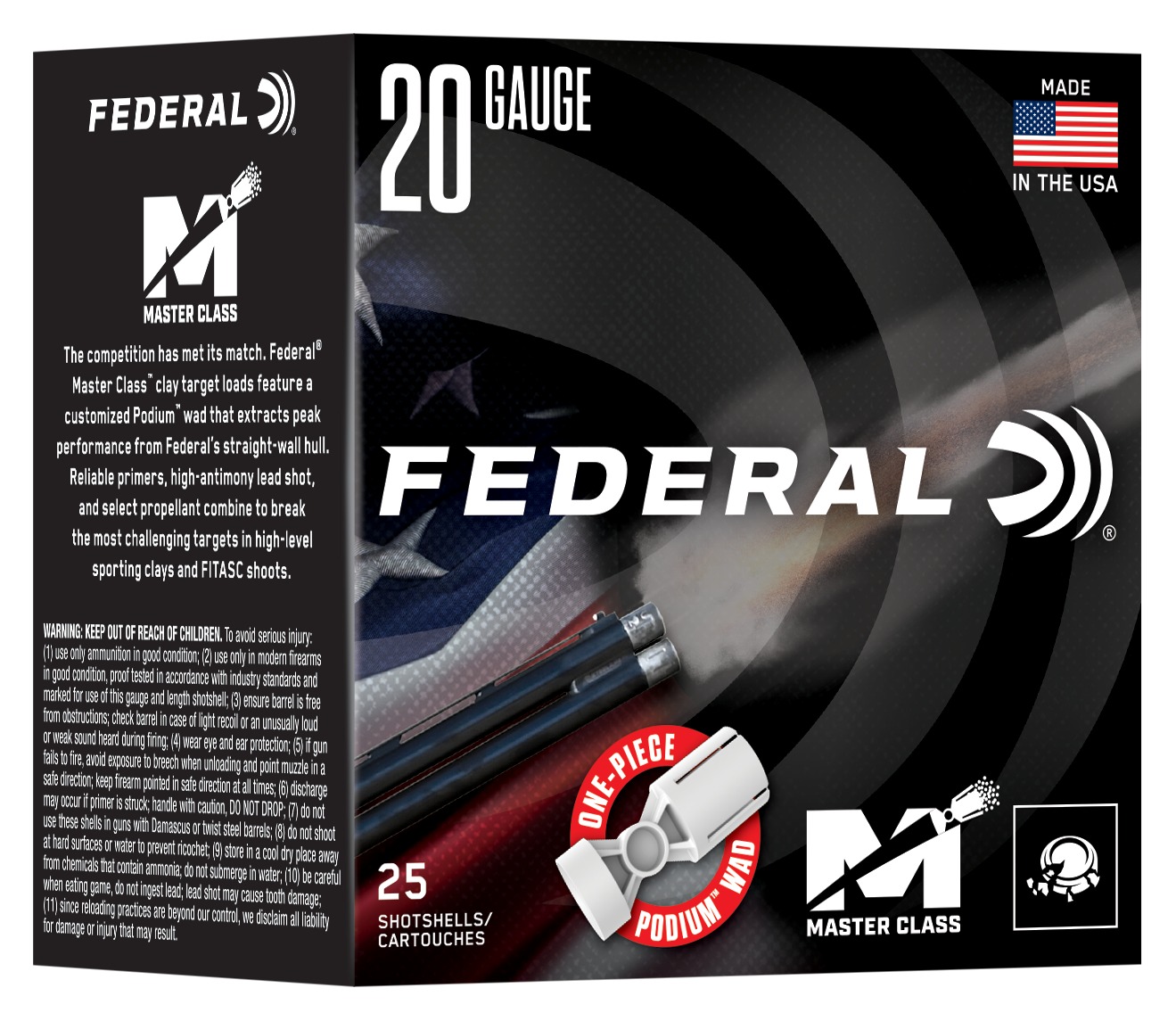 Federal MC2247.5   20Gauge 2.75″ 7/8oz 7.5Shot 25 Per Box/10 Case