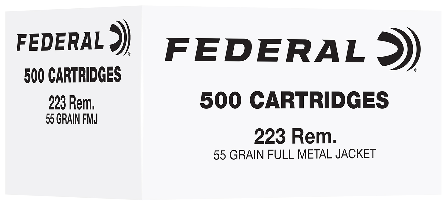 Federal FC223F500   223Rem 55gr Full Metal Jacket 500 Per Box/2 Case