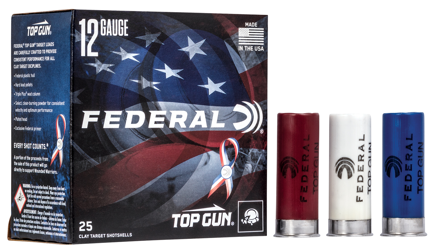Federal TGL12US8USA   12Gauge 2.75″ 1 1/8oz 8Shot 25/Box