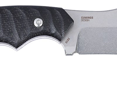 CRKT 3610 Burrower 3.66″ Fixed Clip Point Plain Stonewashed D2 Steel Blade, Black Textured Micarta Handle