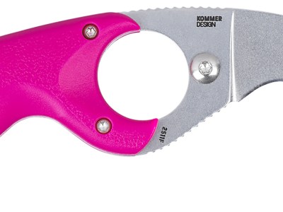 CRKT 2511T Bear Claw  2.39″ Fixed Hawkbill Serrated Powder Coated AUS8A SS Blade, Pink Textured GRN Handle