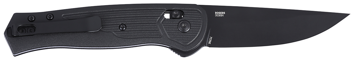 CRKT 7170K SERO  EDC 3.02″ Folding Plain Black TiNi S35VN SS Blade, Black Textured GRN Handle