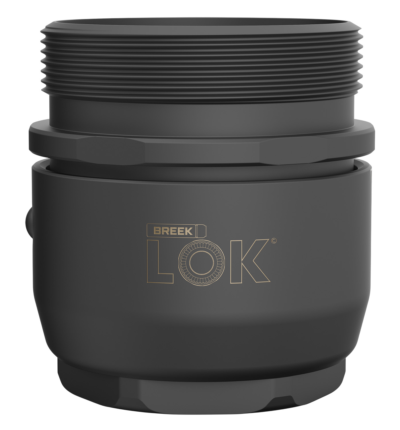 Breek Arms BRK4300 Breek LOK 3QD  Fits 1.375″x24 TPI Titanium DLC Black