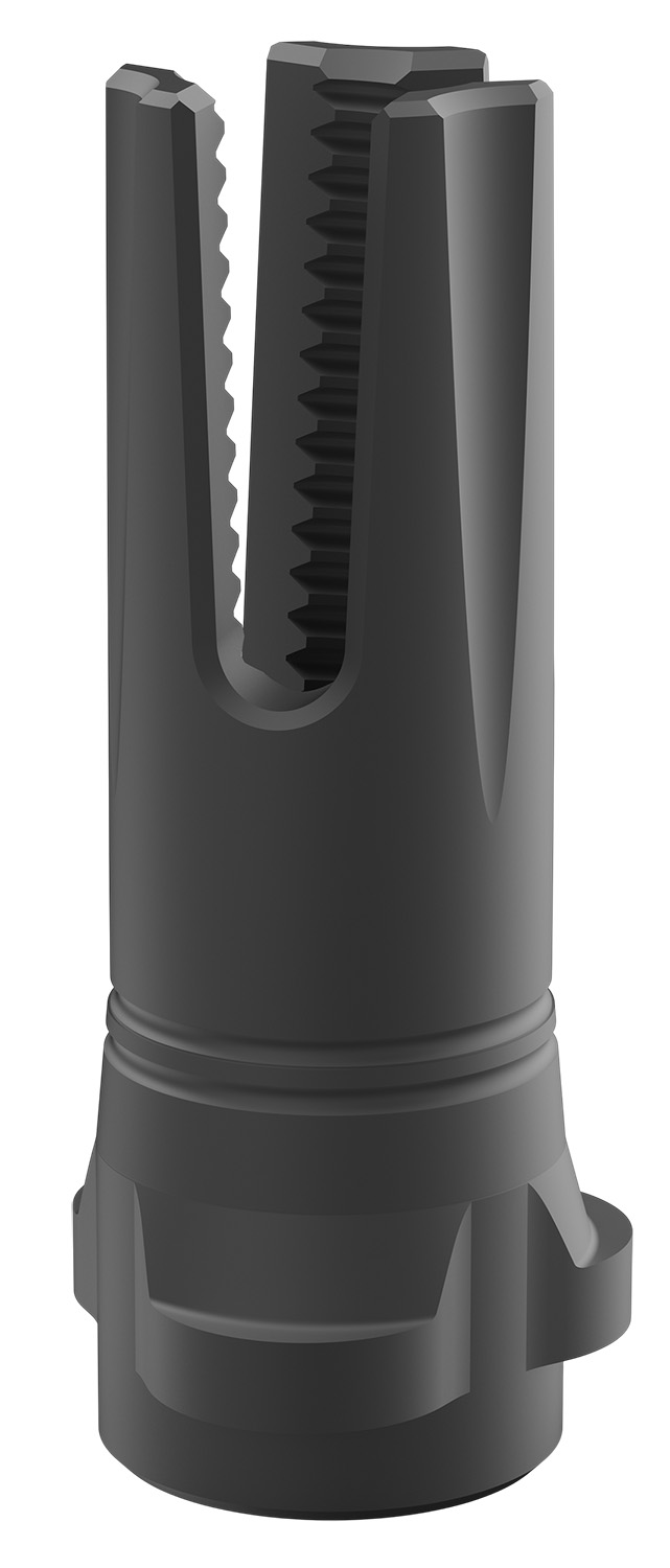 Breek Arms BRK4319 Scorch 3-Prong Flash Hider Black Nitride Steel 5/8″x24 Threads 9mmLuger Compatible w/ Breek-LOK 3QD