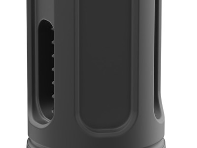 Breek Arms BRK4320 Sentinel Caged Flash Hider Black Nitride Steel 1/2″x28 Threads 223 Cal/5.56mm Compatible w/ Breek-LOK 3QD