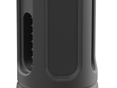 Breek BRK4324 Sentinel Caged Flash Hider Black Nitride Steel 5/8″x24 Threads 9mmLuger Compatible w/ Breek-LOK 3QD