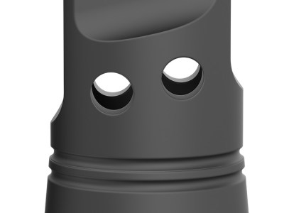 Breek Arms BRK4330 Echo Single Port Muzzle Brake Black Nitride Steel 1/2″x28 Threads 223 Cal/5.56mm Compatible w/ Breek-LOK 3QD