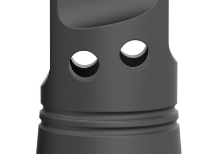 Breek Arms BRK4331 Echo Single Port Muzzle Brake Black Nitride Steel 5/8″x24 Threads 30 Cal Compatible w/ Breek-LOK 3QD