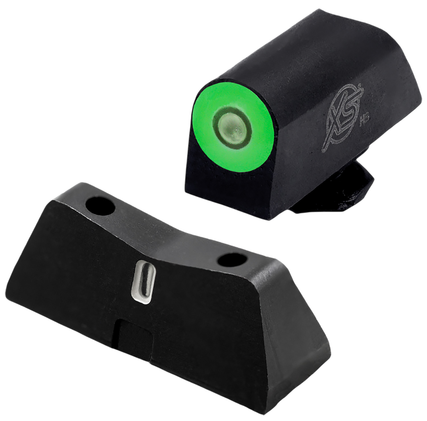 XS Sights GLX201S5G DXT2 Pro Night Sight Set Green Tritium Front/Black Oxide Frame, Compatible w/Glock