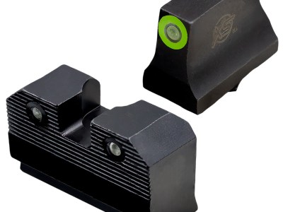 XS Sights GLR204P6G R3D 2.0 Night Sight Set Green Tritium Front/Black Oxide Frame, Compatible w/Glock