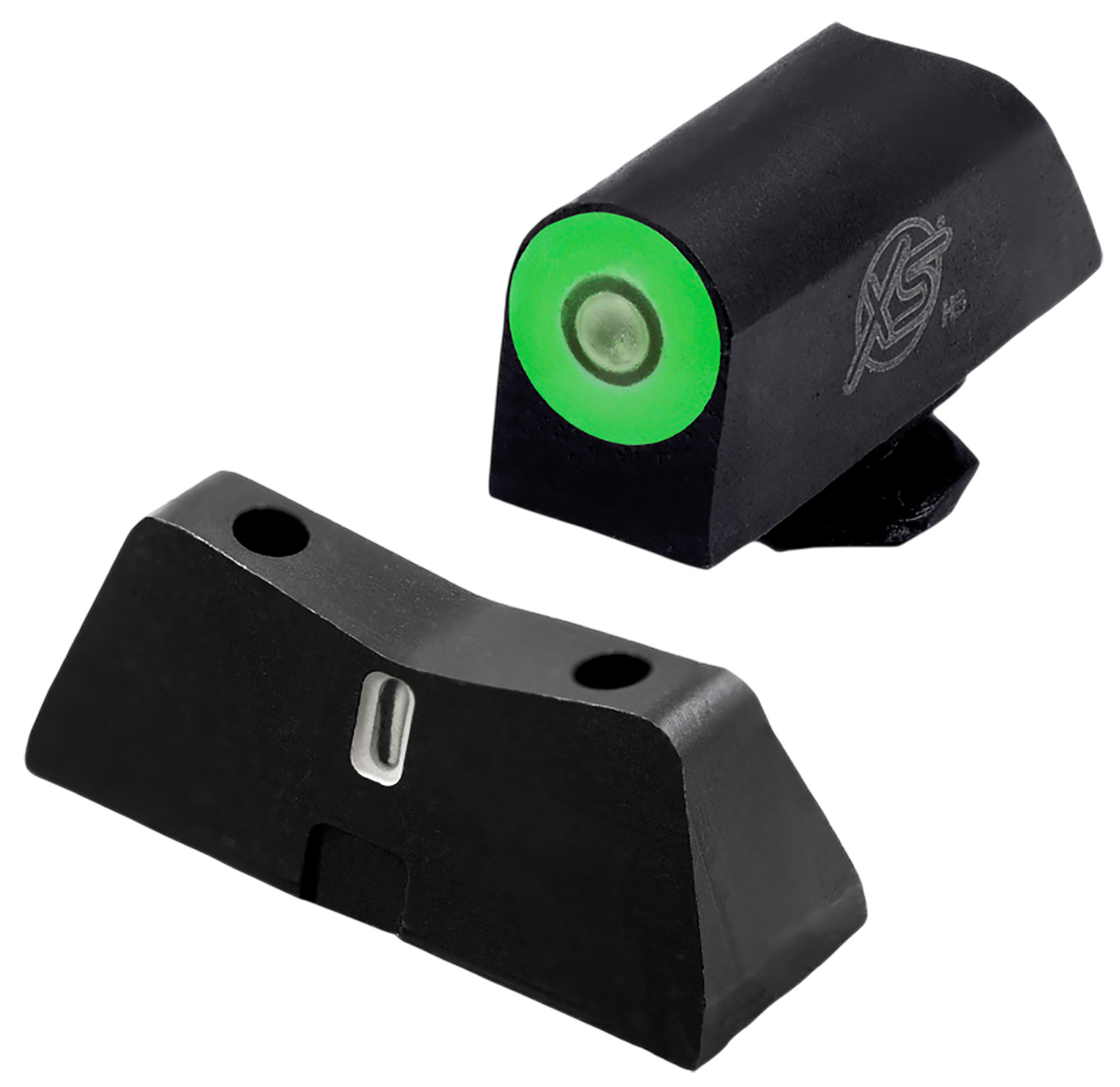 XS Sights GLX202S5G DXT2 Pro Night Sight Set Green Tritium Front/Black Oxide Frame Compatible w/Glock 42/43/43X/48