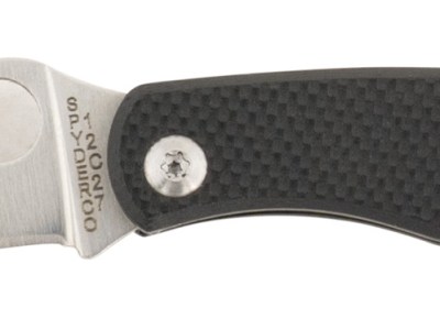 Spyderco C133GBKP Bug 1.27″ Satin 12C27 Sandvik SS Blade, Black Textured G10 Handle
