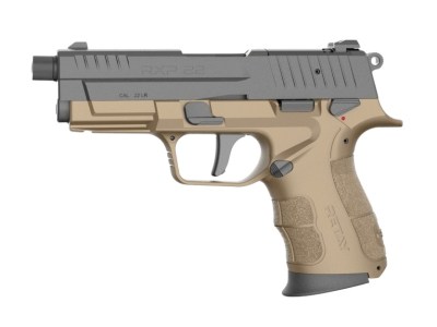 Retay USA RXP22FDEBLKS13TH RXP 22 LR 13+1 4″ Threaded Barrel, Black Cerakote Optic Ready/Serrated Slide, Flat Dark Earth Cerakote Polymer Frame w/Accessory Rail, RMR/RMSc Footprint