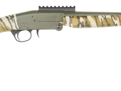 Charles Daly 930425 101  Full Size 28 Gauge Break Open 3″ 1rd Black Steel Single Shot Barrel & Receiver w/Picatinny Rail, Fixed Mossy Oak Bottomland Synthetic Stock, Beretta/Benelli Mobil Choke System