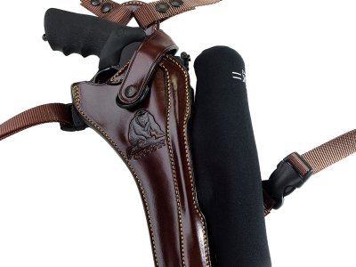 Galco KH172H Kodiak Hunter Chest Holster Havana Brown Leather Shoulder/Torso Strap Fits S&W X Frame 8.375″ Right Hand