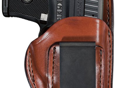 Bianchi 19235 100 Professional  IWB Size 11 Tan Leather Belt Clip Compatible w/Glock 19/23/Ruger Security-9 Belt 1.75″ Wide Left Hand