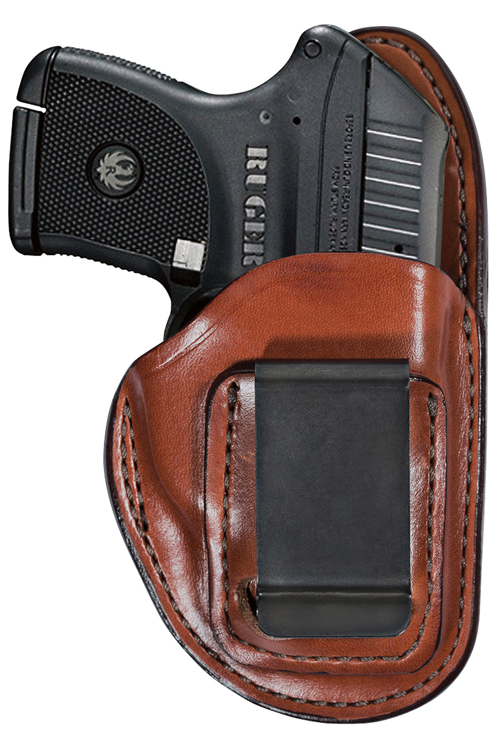 Bianchi 19235 100 Professional  IWB Size 11 Tan Leather Belt Clip Compatible w/Glock 19/23/Ruger Security-9 Belt 1.75″ Wide Left Hand