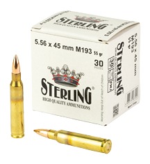 STERLING 8698779967222  556X45 M193 55GR FMJ 30/50